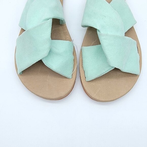 Vans Ayla Blue Flat Sandals Womens Size 8 Slides Open Toe Ultracush Lightweight - Picture 9 of 11